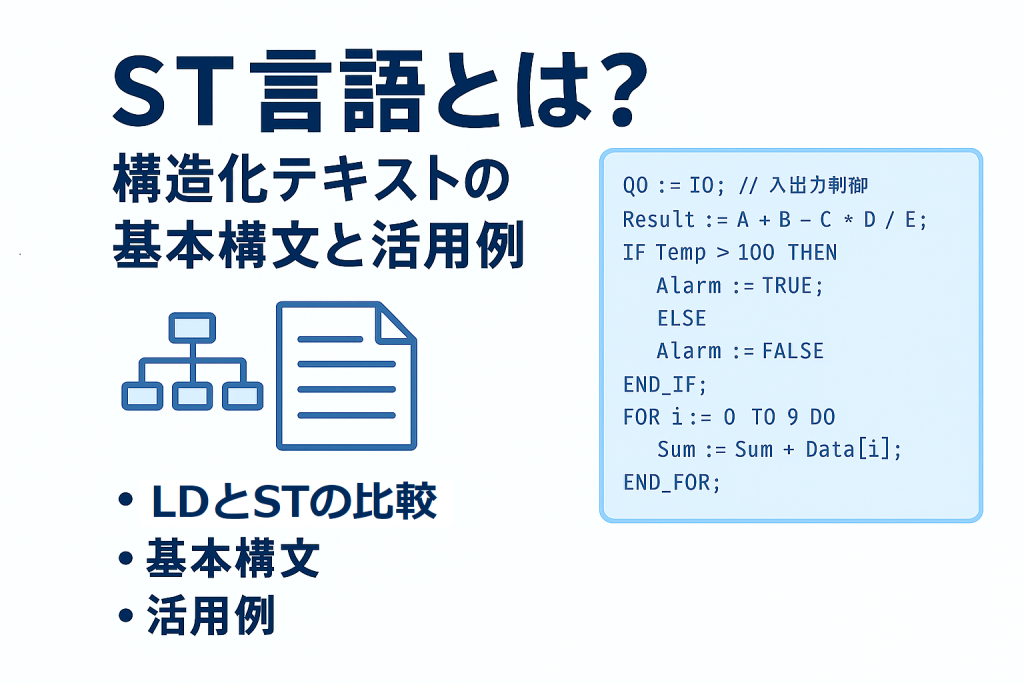 ST言語とは？構造化テキストの基本構文と活用例を解説 - Control Career